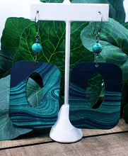 Load image into Gallery viewer, Malachite Dangles w/Precious Stones