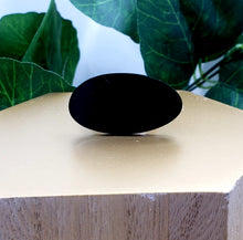 Load image into Gallery viewer, Oval Black Glossy Ring To the Side