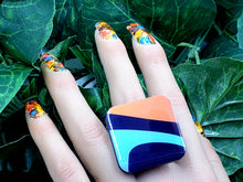 Load image into Gallery viewer, Rounded Square Domed Rings (Various Options)