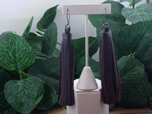 Load image into Gallery viewer, Chic Tassel Leather Earrings - Purple