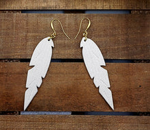 Load image into Gallery viewer, Small Feather Leather Earrings (Various Options)
