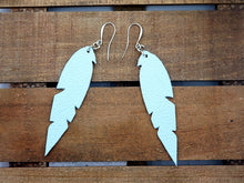 Load image into Gallery viewer, Small Feather Leather Earrings (Various Options)