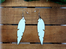 Load image into Gallery viewer, Small Feather Leather Earrings (Various Options)