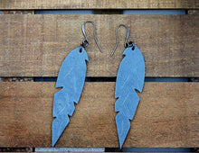 Load image into Gallery viewer, Small Feather Leather Earrings (Various Options)