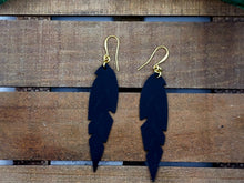Load image into Gallery viewer, Small Feather Leather Earrings (Various Options)