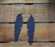 Load image into Gallery viewer, Small Feather Leather Earrings (Various Options)