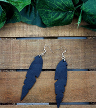 Load image into Gallery viewer, Small Feather Leather Earrings (Various Options)