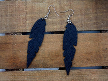 Load image into Gallery viewer, Small Feather Leather Earrings (Various Options)