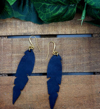 Load image into Gallery viewer, Small Feather Leather Earrings (Various Options)