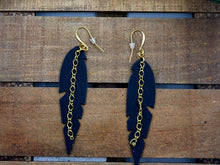 Load image into Gallery viewer, Small Feather Leather Earrings (Various Options)