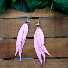 Load image into Gallery viewer, Slim Feather Leather Earrings (Various Options)