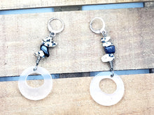 Load image into Gallery viewer, Mini Hoop Dangles w/Precious Stones (Various Options)