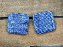 Load image into Gallery viewer, Button Square Stud Earrings