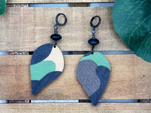 Load image into Gallery viewer, Small Camouflage Dagger Wood Dangles