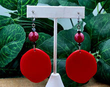Load image into Gallery viewer, Saucy Camo Dangle Earrings w/Semi Precious Stones -SMALL