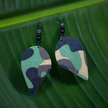 Load image into Gallery viewer, Camouflage Dagger Wood Dangles