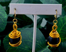 Load image into Gallery viewer, The Spiraled Ball Wood Dangles - SM - (VARIOUS OPTIONS)