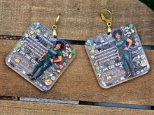 Load image into Gallery viewer, Affirmation Gym Selfie Dangles Earrings (Customizable - Upload Your Own Image)