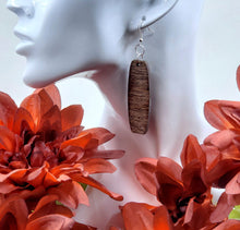 Load image into Gallery viewer, Long Elegant Oblong Earring - WOOD
