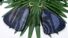 Load image into Gallery viewer, Fabric Covered Wood Earrings - The ROUNDED CURVE COLLECTION, Style#6A