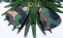 Load image into Gallery viewer, Fabric Covered Wood Earrings - The ROUNDED CURVE COLLECTION, Style#6A