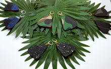 Load image into Gallery viewer, MINI Fabric Covered Wood Earrings - The ROUNDED CURVE COLLECTION, Style#6A