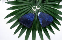 Load image into Gallery viewer, MINI Fabric Covered Wood Earrings - The ROUNDED CURVE COLLECTION, Style#6A