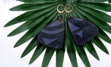 Load image into Gallery viewer, MINI Fabric Covered Wood Earrings - The ROUNDED CURVE COLLECTION, Style#6A