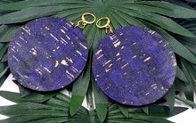 Load image into Gallery viewer, Round Fabric Covered Wood Earrings