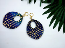 Load image into Gallery viewer, Fabric Covered Wood Earrings - SPADED Hoops
