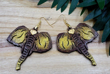 Load image into Gallery viewer, EARRING BLANKS - Elephant "Strength" Earrings - WOOD Earring Blanks UNFINISHED - Per Pair