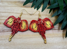 Load image into Gallery viewer, EARRING BLANKS - Elephant "Strength" Earrings - WOOD Earring Blanks UNFINISHED - Per Pair