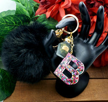 Load image into Gallery viewer, Initial Faux Fur Glamour Key Chain