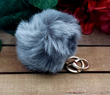 Load image into Gallery viewer, Initial Faux Fur Glamour Key Chain