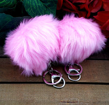 Load image into Gallery viewer, Initial Faux Fur Glamour Key Chain