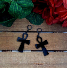 Load image into Gallery viewer, Ankh Cross Dangle Earrings - STATEMENT EARRINGS