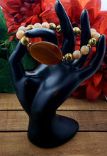 Load image into Gallery viewer, "I AM The Earth" Gold and Amber Bracelet
