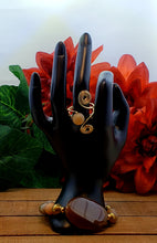 Load image into Gallery viewer, "I AM The Earth" Gold and Amber Bracelet