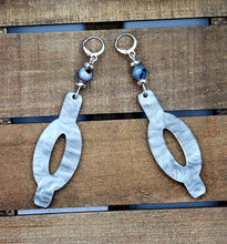 Load image into Gallery viewer, The Symbol Hoop Earrings w/Precious Stones