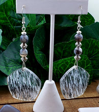 Load image into Gallery viewer, Diamond Agate Bangle, Earrings & Ring Set