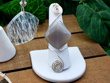 Load image into Gallery viewer, Diamond Agate Bangle, Earrings & Ring Set