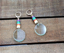 Load image into Gallery viewer, MINI Round Earrings w/Precious Stones