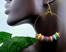 Load image into Gallery viewer, Gold - LOOPED & FLOWED Hoop Wire Earrings