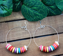 Load image into Gallery viewer, Silver - LOOPED & FLOWED Hoop Wire Earrings