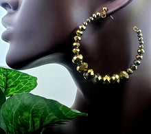 Load image into Gallery viewer, SPARKLE & JEWELED Hoop Wire Earrings