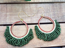 Load image into Gallery viewer, Emerald Queen (Brick Stitch) Earrings