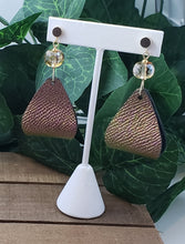 Load image into Gallery viewer, 3D Sculpted Leather Earrings (MINI) w/Crystals