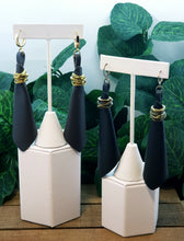 Load image into Gallery viewer, 3D Fold Leather Earrings - Black