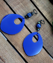 Load image into Gallery viewer, MINI Spaded Hoop Earrings w/Precious Stones