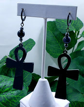 Load image into Gallery viewer, Ankh Cross Dangle Earrings - STATEMENT EARRINGS